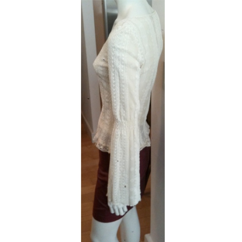 Sharagano Bell Flare Sleeve French Top RARE S NWT - Picture 2 of 3